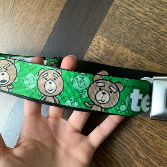 BUCKLE DOWN Seatbelt Belt TED Green Adjustable Made in USA MEN’S Size 32-36” - Picture 7 of 8